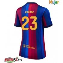 Camiseta Barcelona Jules Kounde #23 Primera Equipación para mujer 2026-27 manga corta